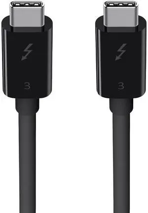Belkin Thunderbolt 3 Cable (USB-C to USB-C) - Up to 100W Fast Charging, MacBook Air & Galaxy Compatible, 5K/Ultra HD, 2.6ft Black Belkin Thunderbolt 3 Cable (USB-C to USB-C) - Up to 100W Fast Charging, MacBook Air & Galaxy Compatible, 5K/Ultra HD, 2.6ft Black