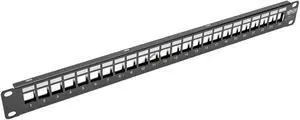 Tripp Lite 24-Port 1U Shielded Blank Cutouts Patch Panel, Rackmount - Compatible with RJ45, USB, and HDMI - Lifetime Warranty (N062-024-KJ-SH) Tripp Lite 24-Port 1U Shielded Blank Cutouts Patch Panel, Rackmount - Compatible with RJ45, USB, and HDMI - Lifetime Warranty (N062-024-KJ-SH)