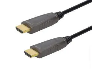 Monoprice 8K Ultra High Speed Fiber Optic Certified HDMI Cable - HDMI 2.1, 8K@60Hz, 4K@120Hz, 48Gbps, HDR, VRR, Active Optical Cable (AOC), CMP Plenum Rated, 49ft, Black Monoprice 8K Ultra High Speed Fiber Optic Certified HDMI Cable - HDMI 2.1, 8K@60Hz, 4K@120Hz, 48Gbps, HDR, VRR, Active Optical Cable (AOC), CMP Plenum Rated, 49ft, Black