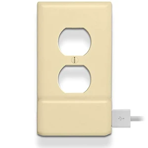 SnapPower USB Charger Outlet Wall Plate Cover - No Batteries Or Wires - Installs In Seconds - (Duplex, Ivory) (5 Pack) SnapPower USB Charger Outlet Wall Plate Cover - No Batteries Or Wires - Installs In Seconds - (Duplex, Ivory) (5 Pack)