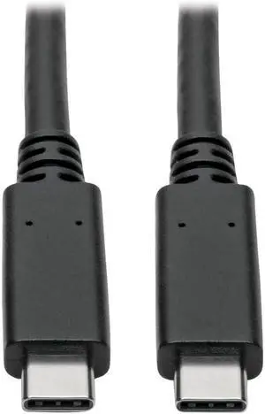 TRIPP LITE USB C to USB C Cable (M/M), USB 3.1, PD Charging Cable 5A (100W), 10 Gbps, Thunderbolt 3 Cable, USB IF Certified, 3 ft (U420-C03-G2-5A) TRIPP LITE USB C to USB C Cable (M/M), USB 3.1, PD Charging Cable 5A (100W), 10 Gbps, Thunderbolt 3 Cable, USB IF Certified, 3 ft (U420-C03-G2-5A)