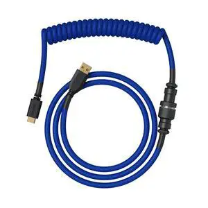 GLORIOUS Coiled USB-C Keyboard Cable Thick, Artisan Braided, Detachable for Mechanical Keyboards (Cobalt Blue) GLORIOUS Coiled USB-C Keyboard Cable Thick, Artisan Braided, Detachable for Mechanical Keyboards (Cobalt Blue)