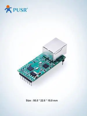 (Price for 4 Pcs) Serial to RJ45 Module UART TTL to Ethernet TCPIP Converter Support DHCP and DNS USR-TCP232-T2 (Price for 4 Pcs) Serial to RJ45 Module UART TTL to Ethernet TCPIP Converter Support DHCP and DNS USR-TCP232-T2