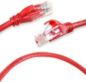 Heavy Duty Cat6 Ethernet Copper Cable with Snagless RJ45 Connectors | 10 Pack/5FT | 24 AWG 550MHz | UL-Listed | 10 GB Max Speed for Fast Computer Networking | Red Heavy Duty Cat6 Ethernet Copper Cable with Snagless RJ45 Connectors | 10 Pack/5FT | 24 AWG 550MHz | UL-Listed | 10 GB Max Speed for Fast Computer Networking | Red