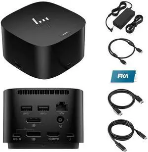 HP Thunderbolt 120W Dock G4, G4 Docking Station for Laptop Dual Monitor, with 120W AC Adapter, HDMI & DP Cable & USB-C Cable HP Thunderbolt 120W Dock G4, G4 Docking Station for Laptop Dual Monitor, with 120W AC Adapter, HDMI & DP Cable & USB-C Cable