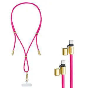 Intenso USB-C Charging Cable 60W 480Mbps Nylon PD3.0 QC4.0-1.65m Adjustable Size Pink Intenso USB-C Charging Cable 60W 480Mbps Nylon PD3.0 QC4.0-1.65m Adjustable Size Pink