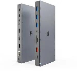Tiergrade 15-in-1 Docking Station, 4K Triple Display Dock with 2HDMI&DP, 100W PD Charging, 10Gbps USB-C/USB-A Data Trasfer, 3USB-A Ports with 5Gbps, SD/TF, LAN, Audio for MacBook/USB-C Windows Tiergrade 15-in-1 Docking Station, 4K Triple Display Dock with 2HDMI&DP, 100W PD Charging, 10Gbps USB-C/USB-A Data Trasfer, 3USB-A Ports with 5Gbps, SD/TF, LAN, Audio for MacBook/USB-C Windows
