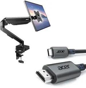 acer USB C to HDMI Cable for Home Office 6.6FT (4K@60Hz) Bundle with Single Monitor Mount Fits 17 to 34 Inch Screens acer USB C to HDMI Cable for Home Office 6.6FT (4K@60Hz) Bundle with Single Monitor Mount Fits 17 to 34 Inch Screens