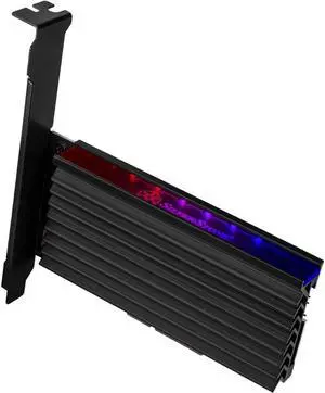 Silver Stone SST-ECM24-ARGB Flashing M.2 NVMe SSD Expansion PCIe x4 Adapter Card Addressable RGB Support Silver Stone SST-ECM24-ARGB Flashing M.2 NVMe SSD Expansion PCIe x4 Adapter Card Addressable RGB Support
