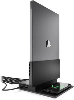 Brydge ProDock Duo TB4 MacBook Docking Station, Dual Monitor 4K 60Hz | Vertical Thunderbolt 4 Dock for MacBook Pro 14/16 & Air 13/15 (M1-M5) | 12 Ports, 96W, MagSafe | Pro 14-inch Sleeve Brydge ProDock Duo TB4 MacBook Docking Station, Dual Monitor 4K 60Hz | Vertical Thunderbolt 4 Dock for MacBook Pro 14/16 & Air 13/15 (M1-M5) | 12 Ports, 96W, MagSafe | Pro 14-inch Sleeve