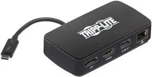 Tripp Lite Thunderbolt 3 Docking Station, Dual Display Compatible Dock, HDMI, DisplayPort, Gigabit Ethernet, USB 3.2 Gen 1, UHD 4K/60Hz, Portable Hub (MTB3-DOCK-01) Tripp Lite Thunderbolt 3 Docking Station, Dual Display Compatible Dock, HDMI, DisplayPort, Gigabit Ethernet, USB 3.2 Gen 1, UHD 4K/60Hz, Portable Hub (MTB3-DOCK-01)