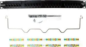 Commscope UNP-U-610-1U-24 760180042 Patch Panel, Cat6, 24-Port, 1U, Black Commscope UNP-U-610-1U-24 760180042 Patch Panel, Cat6, 24-Port, 1U, Black