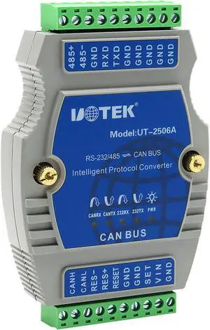 RS232 RS485 to CAN Bus Converter, Industrial Grade RS-232 RS-485 to CAN Bus Adapter with ESD Protection Supports CAN 2.0 Protocol RS232 RS485 to CAN Bus Converter, Industrial Grade RS-232 RS-485 to CAN Bus Adapter with ESD Protection Supports CAN 2.0 Protocol