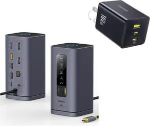 Baseus SpaceMate(MAC) Docking Station and Baseus 100W USB C Charger Block Baseus SpaceMate(MAC) Docking Station and Baseus 100W USB C Charger Block