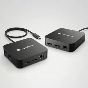 Universal USB-C Mini Dock by Dynabook - Dual DisplayPort, Ethernet, USB-C Hub, 5 USB Ports, Compact Laptop Docking Station for USB-C Computers, Laptops, Tablets & More Universal USB-C Mini Dock by Dynabook - Dual DisplayPort, Ethernet, USB-C Hub, 5 USB Ports, Compact Laptop Docking Station for USB-C Computers, Laptops, Tablets & More