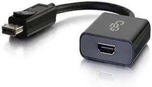 C2G Display Port Cable, Display Port to HDMI, 4K, Male to Female, Black, 8 inches, Cables to Go 54306 C2G Display Port Cable, Display Port to HDMI, 4K, Male to Female, Black, 8 inches, Cables to Go 54306