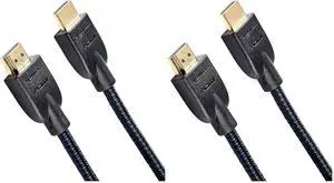 Amazon Basics Nylon-Braided HDMI 2.0 Cable, 6ft, 4K@60Hz, 18Gbps, 2160p, 48 bit, Ethernet, Compatible with TV/PS5/Xbox/Roku/Blu-ray, Black & Blue, 10-Pack Amazon Basics Nylon-Braided HDMI 2.0 Cable, 6ft, 4K@60Hz, 18Gbps, 2160p, 48 bit, Ethernet, Compatible with TV/PS5/Xbox/Roku/Blu-ray, Black & Blue, 10-Pack
