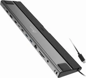 j5 create USB4 Thunderbolt 3/4 Compatible Dual 4K Multi-Port Docking Station 14 in 1 PD Compatible Docking Station Space Gray JCD554 j5 create USB4 Thunderbolt 3/4 Compatible Dual 4K Multi-Port Docking Station 14 in 1 PD Compatible Docking Station Space Gray JCD554