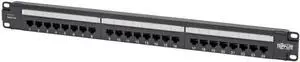 Tripp Lite Cat5 / Cat5e PoE+ Compliant Patch Panel 24-Port 110/Krone 568A/B RJ45 1URM Rackmount TAA (N052-P24) Tripp Lite Cat5 / Cat5e PoE+ Compliant Patch Panel 24-Port 110/Krone 568A/B RJ45 1URM Rackmount TAA (N052-P24)
