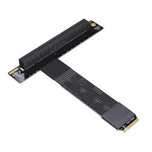 JMT ADT-K43S M.2 NGFF NVMe to PCIe 5.0 x16 Extension Cable 128 Gbps GEN5 with Power Cord for STX Motherboard Graphics Card (K43SR-BK-5.0,15CM) JMT ADT-K43S M.2 NGFF NVMe to PCIe 5.0 x16 Extension Cable 128 Gbps GEN5 with Power Cord for STX Motherboard Graphics Card (K43SR-BK-5.0,15CM)