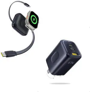 Baseus Retractable USB C Cable for Apple Watch, 100W 5A Fast Charging Cable PICOGO 67W USB C Charger, Smallest 3 Port Fast Charging Block with Foldable Plug Baseus Retractable USB C Cable for Apple Watch, 100W 5A Fast Charging Cable PICOGO 67W USB C Charger, Smallest 3 Port Fast Charging Block with Foldable Plug