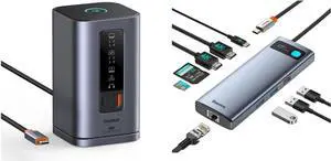Baseus Spacemate Docking Station, 11-in-1 USB-C Dock for Windows Laptop,Baseus Laptop Docking Station Dual Monitor 9 in 1 USB C Hub up to 4K@120Hz with 2 HDMI Baseus Spacemate Docking Station, 11-in-1 USB-C Dock for Windows Laptop,Baseus Laptop Docking Station Dual Monitor 9 in 1 USB C Hub up to 4K@120Hz with 2 HDMI