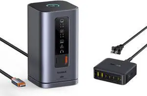 Baseus Spacemate Docking Station, 11-in-1 USB-C for Windows LaptopBaseus Charging Station 120W, 6-in-1 USB-C PD Fast Charging Desktop Charger Baseus Spacemate Docking Station, 11-in-1 USB-C for Windows LaptopBaseus Charging Station 120W, 6-in-1 USB-C PD Fast Charging Desktop Charger