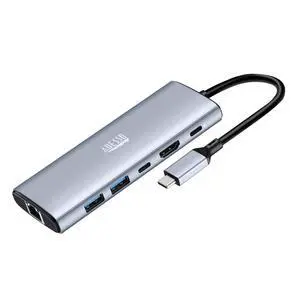 Adesso AUH-4035 7 in 1 Docking Station, Supports USB C to x1 4K HDMI, 3X USB-A 3.2, 1x PD, 1x Micro SD, 1x SD Card Adesso AUH-4035 7 in 1 Docking Station, Supports USB C to x1 4K HDMI, 3X USB-A 3.2, 1x PD, 1x Micro SD, 1x SD Card