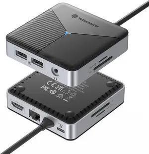 Yottamaster Laptop Docking Station 8 in 1, USB C Hub with 2XUSB-A 3.0, 100W Power Delivery, 4K@60Hz HDMI, SD/TF, RJ45, 3.5mm Audio, USB Multiport C Adapter for MacBook/DELL/HP/Lenovo Yottamaster Laptop Docking Station 8 in 1, USB C Hub with 2XUSB-A 3.0, 100W Power Delivery, 4K@60Hz HDMI, SD/TF, RJ45, 3.5mm Audio, USB Multiport C Adapter for MacBook/DELL/HP/Lenovo