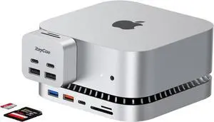 RayCue 10-in-1 Mac mini M4 Stand & Hub with M.2 NVMe SATA SSD Enclosure, Aluminum Docking Station Base Compatible with Mac mini M4 & M4 Pro 2024, 4K HDMI, 10Gbps USB-C/A, SD/TF, 3.5mm Audio RayCue 10-in-1 Mac mini M4 Stand & Hub with M.2 NVMe SATA SSD Enclosure, Aluminum Docking Station Base Compatible with Mac mini M4 & M4 Pro 2024, 4K HDMI, 10Gbps USB-C/A, SD/TF, 3.5mm Audio