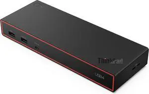 Lenovo ThinkPad USB4 Dock 5000-100W EU - USB4 Docking Station - Black with Red Profile Lenovo ThinkPad USB4 Dock 5000-100W EU - USB4 Docking Station - Black with Red Profile