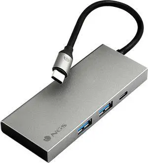 NGS Wonder Dock 4 Pro - Ultralight Aluminum Multiport USB-C Adapter with USB 3.0, HDMI 4K 30Hz, USB-C with PD Charging 100W, Compatible with MacBook, Chromebook and USB-C Laptops NGS Wonder Dock 4 Pro - Ultralight Aluminum Multiport USB-C Adapter with USB 3.0, HDMI 4K 30Hz, USB-C with PD Charging 100W, Compatible with MacBook, Chromebook and USB-C Laptops