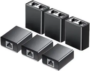 RJ45 Splitter 1 to 2 Ethernet Adapter Internet Network Cable Extender RJ45 Connector Coupler(6Pcs) RJ45 Splitter 1 to 2 Ethernet Adapter Internet Network Cable Extender RJ45 Connector Coupler(6Pcs)