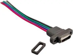 2/5/10pcs USBC Waterproof Female Connector 4Pin Straight Ear High Current Type C Charging Socket Jack with Rubber Ring(4Pin with Ear,10PCS) 2/5/10pcs USBC Waterproof Female Connector 4Pin Straight Ear High Current Type C Charging Socket Jack with Rubber Ring(4Pin with Ear,10PCS)