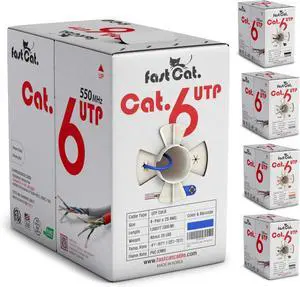Cat 6 Ethernet Cable 1000ft CMR - Bundle of 5-23 AWG, CMR, Insulated Solid Bare Copper Wire- 550MHZ / 10 Gigabit Speed UTP LAN Cat6 Cable 1000ft(Blue, Black, White, Gray & Orange) Cat 6 Ethernet Cable 1000ft CMR - Bundle of 5-23 AWG, CMR, Insulated Solid Bare Copper Wire- 550MHZ / 10 Gigabit Speed UTP LAN Cat6 Cable 1000ft(Blue, Black, White, Gray & Orange)