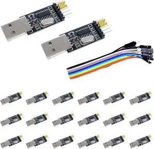 20 Pieces USB to Serial USB to TTL CH340 Module with STC Microcontroller Download Adapter 20 Pieces USB to Serial USB to TTL CH340 Module with STC Microcontroller Download Adapter