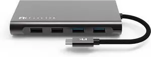 Mega-Dock 11 in 1 USB-C Hub USB-C PD up to 100W, Thunderbolt 3 Data Transfer, HDMI 4K Video, Dual Card Reader Slot, Supports HDMI x 2, VGA, 1 x VGA, 1 x VGA, Triple Display Mode, Supports HDMI Mega-Dock 11 in 1 USB-C Hub USB-C PD up to 100W, Thunderbolt 3 Data Transfer, HDMI 4K Video, Dual Card Reader Slot, Supports HDMI x 2, VGA, 1 x VGA, 1 x VGA, Triple Display Mode, Supports HDMI