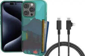 Smartish iPhone 16 Pro Wallet Case + USB C Lightning Cable Combo - 6 Foot Fabric Wrapped Fast Charging Cable + Hidden Card Slot Cover Compatible with Apple iPhone 16 Pro Smartish iPhone 16 Pro Wallet Case + USB C Lightning Cable Combo - 6 Foot Fabric Wrapped Fast Charging Cable + Hidden Card Slot Cover Compatible with Apple iPhone 16 Pro