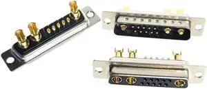 DB Plug 13W3 30A Gold Plated Male/Female High Current Connector D-SUB Adapter Solder Type 13Pin Plug Socket(13W3 Male Plug) DB Plug 13W3 30A Gold Plated Male/Female High Current Connector D-SUB Adapter Solder Type 13Pin Plug Socket(13W3 Male Plug)
