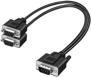DB9 Wire Splitter Connector Y-Type Shielded Male to Female Line Industrial Grade 9Pin 1 to 2 232 Serial Port Wire(1M to 2F,300CM) DB9 Wire Splitter Connector Y-Type Shielded Male to Female Line Industrial Grade 9Pin 1 to 2 232 Serial Port Wire(1M to 2F,300CM)
