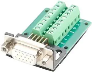 15pin Female Adapter DB15 D-SUB Female 3 Row Plug Solderless Screw Terminals Breakout PCB Board Signal Module 15pin Female Adapter DB15 D-SUB Female 3 Row Plug Solderless Screw Terminals Breakout PCB Board Signal Module