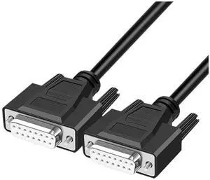 15Pin Industrial Grade Cable Male to Male to Female DB15 Data Extension Cord 2 Row 15 Pin Serial Parallel Port Shielded Wire(Female to Female,15M) 15Pin Industrial Grade Cable Male to Male to Female DB15 Data Extension Cord 2 Row 15 Pin Serial Parallel Port Shielded Wire(Female to Female,15M)