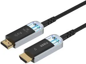 Ultra8K II 56Gbps Fiber Optic HDMI Cable 2M, 56Gbps High-Speed HDMI 2.1 Cable, Supports 8K@60Hz, 4K@120Hz, 10K@120Hz, DSC, eARC, Dolby HDCP 2.2&2.3, HDR10, Compatible with PS5/TV/Xbox Series X/PC Ultra8K II 56Gbps Fiber Optic HDMI Cable 2M, 56Gbps High-Speed HDMI 2.1 Cable, Supports 8K@60Hz, 4K@120Hz, 10K@120Hz, DSC, eARC, Dolby HDCP 2.2&2.3, HDR10, Compatible with PS5/TV/Xbox Series X/PC
