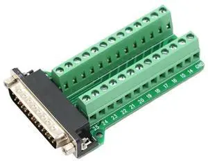 1PC DB25 Male 25Pin Plug Breakout PCB Board 2 Row Terminals Connectors 1PC DB25 Male 25Pin Plug Breakout PCB Board 2 Row Terminals Connectors