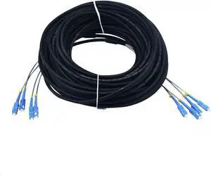 120m 2/4 Cores Outdoor Patch Cord 7.0mm 2C 4C CPRI LC SC FC SM DVI Waterproof FTTH Jumper Optical Fiber Armored Cable 2 Core(ST-ST,4 cores SM with) 120m 2/4 Cores Outdoor Patch Cord 7.0mm 2C 4C CPRI LC SC FC SM DVI Waterproof FTTH Jumper Optical Fiber Armored Cable 2 Core(ST-ST,4 cores SM with)
