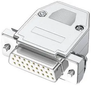 DB26 Male Female Connector 3-Row 26 Pin Serial Plug 26P Chromium Plating ABS Plastic Shell Soldering Connectors(Female-Solid Pin) DB26 Male Female Connector 3-Row 26 Pin Serial Plug 26P Chromium Plating ABS Plastic Shell Soldering Connectors(Female-Solid Pin)
