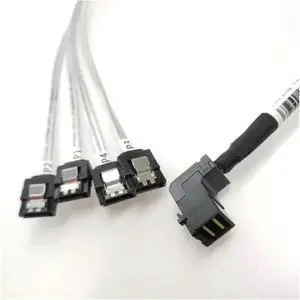 ZHANGLH 90 Degree Down Right Angled 12Gb/s HD mi ni SFF-8643 to 4 x SATA Hard Drive Data Server Transmission Line Cable 50CM ZHANGLH 90 Degree Down Right Angled 12Gb/s HD mi ni SFF-8643 to 4 x SATA Hard Drive Data Server Transmission Line Cable 50CM