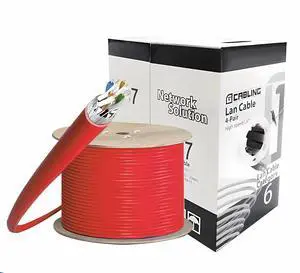 Cat7 Bulk Ethernet Cable 1000FT, 305m S/FTP Solid Copper 23AWG, Shielded LAN Cable for Data Center, Patch Panel, Network Install Cat7 Bulk Ethernet Cable 1000FT, 305m S/FTP Solid Copper 23AWG, Shielded LAN Cable for Data Center, Patch Panel, Network Install