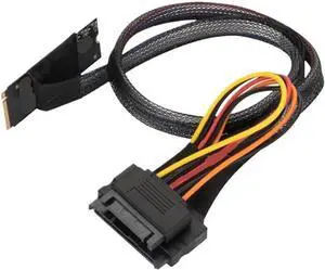 KUNSR M.2 M-Key to U.2 SFF-8639 Adapter Cable with SATA 15-Pin Female Connector KUNSR M.2 M-Key to U.2 SFF-8639 Adapter Cable with SATA 15-Pin Female Connector