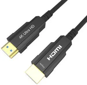 Optical Fiber HDMI 2.0 Cable 3M/9.84FT, 4K@60Hz Ultra HD, HDR10, Dolby Vision, 48Gbps High-Speed - Engineering-Grade for Gaming, PC, TV, Projector Optical Fiber HDMI 2.0 Cable 3M/9.84FT, 4K@60Hz Ultra HD, HDR10, Dolby Vision, 48Gbps High-Speed - Engineering-Grade for Gaming, PC, TV, Projector